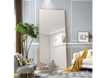 Grande Specchio A Figura Intera, 180 X 80 Cm, Grande Specchio Da Appoggio, Specchio Da Appendere, Rettangolare, Oro