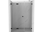 Mexen Lunar-F Porta Doccia Pieghevole Sinistra 135 Cm, Trasparente, Nero - 836S-135-050-70-00-L