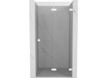 Mexen Lunar-F Porta Doccia Pieghevole Destra 50 Cm, Trasparente, Bianco - 836-050-000-20-00-P