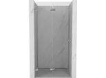 Mexen Lunar-F Porta Doccia Pieghevole Sinistra 55 Cm, Trasparente, Cromo - 836-055-000-01-00-L