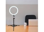 Stativo Video Regolabile, Treppiede, 2 Sezioni, 50 Cm, Carico Utile 1,5 Kg, Con Interfaccia Universale Da 1/4 Di Pollice Per Fotocamera Con Supporto Per Telefono A Led