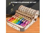 Kit Pianoforte Xilofono A 8 Note, Manovella Colorata A 8 Note, Set Glockenspiel In Legno Vintage, Strumento Musicale A Percussione In Legno Per Bambini Dai 14 Anni In Su