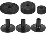 Confezione Da 18 Accessori Per Batteria, Supporto Per Piatti, Feltri, Frizione Per Hi-Hat, Coppa Per Hi-Hat, Dadi Ad Alette, Manicotti E Guarnizioni In Metallo, Di Ricambio, Grigio
