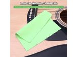 Panno Per La Pulizia E La Lucidatura Degli Strumenti Musicali, Dimensioni 15 Cm X 15 Cm, Bifacciale, Morbida Microfibra, Accessori Per Chitarra, Basso, Violino, Pianoforte, Verde
