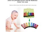 Xilofono A 8 Note, Glockenspiel Colorato, Piastre Metalliche Color Arcobaleno Rimovibili, Campane A Risonanza Con Mazzuoli In Plastica, Custodia Verde, Strumento A Percussione, Giocattolo Musicale, Regalo Per Bambini