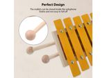 Glockenspiel Con 13 Note, Legno Classico, Xilofono, Tasti In Metallo, Percussioni, Ritmo, Strumento Musicale Portatile Con 2 Mazzuoli, Regalo Per Principianti