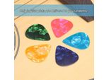 4 Pezzi Guide Per Chitarra Alte 60 Mm In Acciaio Inox/Vetro + 3 Plettri (Colore Casuale) Dita Per Basso-Banjo Ukulele Strumenti A Corda Accessori