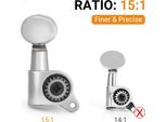 Pioli Di Accordatura Per Corde Di Chitarra, Macchine, Accordatori Sigillati, Pulsanti, Manopola Ovale, 6 Destra, Per Chitarra Elettrica O Acustica Cromo-Argento