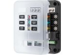 Scatola Portafusibili A 6 Vie Con Indicatore Led, Coperchio Impermeabile Per 12 V/24 V, Auto, Camion, Barca, Nautica, Camper, Furgoni