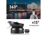 Base Di Livellamento Per Treppiede, Testa Per Fotocamera, Lega Di Alluminio, Livella A Bolla D'aria, Piastra Di Regolazione, Inclinazione Di 15° Con Vite Di Fissaggio Da 3/8 Di Pollice, Compatibile Con Fotocamere Dslr Canon, Nikon, Sony