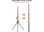 Cavalletto Portatile Per Fotografia Da 220 Cm/86,6 Pollici, Leggero In Fibra Di Carbonio, 5 Sezioni, Regolabile, Capacità Di Carico Di 5 Kg, Con Colonna Centrale Staccabile, Vite Da 1/4 E 3/8 Di Pollice Per Riflettore Softbox Video A Led