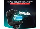 Luce Video Rgb Led Impermeabile Da 30 M/98 Piedi, Mini Telecamera Portatile, Temperatura Di Colore 5500 K, Luminosità Dimmerabile Con Slitta Fredda, Vite Da 1/4 Di Pollice Per Registrazione Live Stream Su Treppiede, Fotografia Subacquea