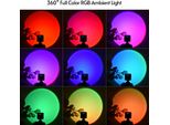 Mini Luce Video Portatile Rgb Led Ambient Con Temperatura Di Due Colori 2500 K-9000 K, Luminosità Dimmerabile Cri 95+, Slitta Fredda, Foro Per Vite Da 1/4 Di Pollice Per Fotografia In Studio, Riprese Di Ritratti, Feste, Live Stream