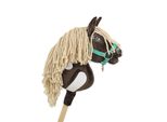 Hobby Horse Premium Piccolo Cavallo A Bastone - Western Iv Cavallo Baio Scuro Con Criniera Chiara A4