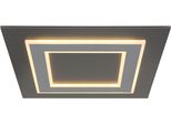 Globo Lighting Led Deckenleuchte "Jayden", Grau (Anthrazit GebüRstet), 1 Stk., Leuchten, Deckenlampe/Quadratisch/Wohnzimmer/Schlafzimmer/Elegant, Led Deckenleuchte