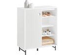 Sobuy FSB62-W Scarpiera Armadio Da Cucina Credenza Cassettiera Armadio Di Stoccaggio