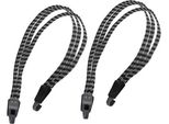 Set Di 2 Tendi-Bagagli Da 65 Cm Per Bicicletta | Cinghia Di Tensionamento Per Portabagagli | Cinghia Per Bagagli Con 2 Ganci | Tensore Per Bagagli Nero-Bianco - Expander | Cinghia Per Bicicletta Con Corda Di Tensionamento Per Assicurare Il Carico