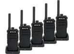 Retevis RB626 Radio Ricetrasmittente Professionale, Con Caricatore Usb, 2000 Mah, Allarme Di Emergenza, Radio Ricaricabile Per Hotel Supermercati (5 Pezzi)