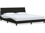Vidaxl Struttura Letto Senza Materasso "Hanko"" Nero 180X200 Cm Tessuto"
