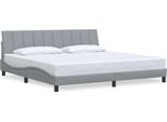 Vidaxl Struttura Letto Senza Materasso "Hanko"" Grigio Chiaro 200X200 Cm In Tessuto"
