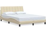 Vidaxl Struttura Letto Senza Materasso "Hanko"" Crema 140X200 Cm Tessuto"