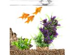 Piante Acquatiche Artificiali In Plastica Per Acquari, G-267Q1, Viola