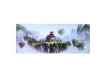 Pvc Impermeabile Adesivo Cielo Castello Modello Acquario Sfondo Poster Adesivo Serbatoio Pesce Decorazione 122X50 Cm
