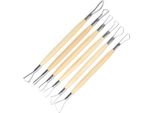 Set Di 6 Utensili Da Intaglio, Bifacciali Per Cera, Argilla E Ceramica, Accessori Per La Modellazione