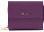 Lazarotti Pelle Portafoglio Bologna Leather Wallet With 8 Card Slots Purple Porpora