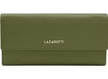 Lazarotti Pelle Portafoglio Bologna Leather Wallet With 12 Card Slots Olive Oliva