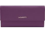 Lazarotti Pelle Portafoglio Bologna Leather Wallet With 12 Card Slots Purple Porpora