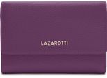 Lazarotti Pelle Portafoglio Bologna Leather Zip Wallet With 15 Card Slots Purple Porpora