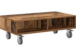 Syfax™ Tavolino Con Ruote Legno Vecchio 90 X 50 X 30 Cm