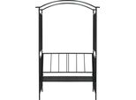 Vidaxl Arco Di Rose Con Panca Nero 128X50X207 Cm In Ferro