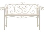 Panchina Da Giardino 132 Cm In Metallo Bianco Antico