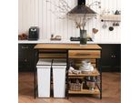 Sobuy FSB71-PF Credenza Isola Cucina Cassettiera Armadio Cucina Armadio Corridoio Armadio Bar Tavolo Armadio Vintage Wd Circa: 120X90X45Cm