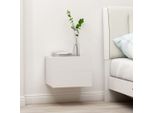 The Living Store Comodini 2 Pz. Bianco 40X30X30 Cm Materiale A Base Di Legno