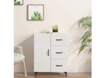 Maison Exclusive - Credenza Bianco Lucido 69,5X34X90 Cm Materiale Ligneo