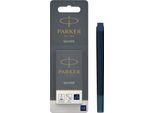 Parker 1950404 Parker GroßRaum-Tintenpatronen Quink, Im Blister,Schwarzblau