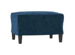 Sgabello Blu 60X50X41 Cm In Velluto