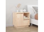The Living Store Comodino 50X34X50 Cm In Legno Di Pino Massiccio