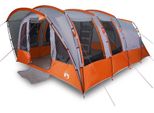 Vidaxl Tenda Familiare A Tunnel 8 Persone Grigio Impermeabile