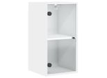 Vidaxl Armadio A Muro Con Ante In Vetro Bianco 35X37X68,5 Cm