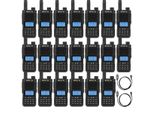 Retevis RA89 Radio Amatoriale, Radio Amatoriale Con Doppia Banda Ad Alta Potenza, Impermeabile IP68, Batteria 2500Mah, Lunga Portata, Riduzione Del Rumore (20 Pezzi)