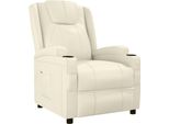 Vidaxl Poltrona Relax In Pelle Finta Bianco Crema