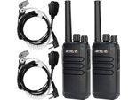 Retevis RT40 Walkie Talkie, PMR446 Radio Portatile Senza Licenza, 48 Canali Dmr Digital Analog Ham Radio, 2000 Mah Walkie Talkie Portatile Professionale Per Sicurezza, Scuola (Nero, 2 Pezzi)