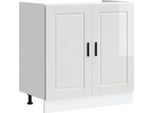 Vidaxl Base Lavello Porto Bianco Lucido 80X46X81,5 Cm