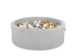 Piscina A Secco In Viscosa H-30 Cm Con 300 Palline - Grigio Chiaro