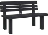 Panchina Da Giardino Antracite 110X52X71 Cm In Polipropilene