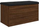 Panca Con Vano Portaoggetti Rovere Fumé 82X42X45 Cm Materiale A Base Di Legno